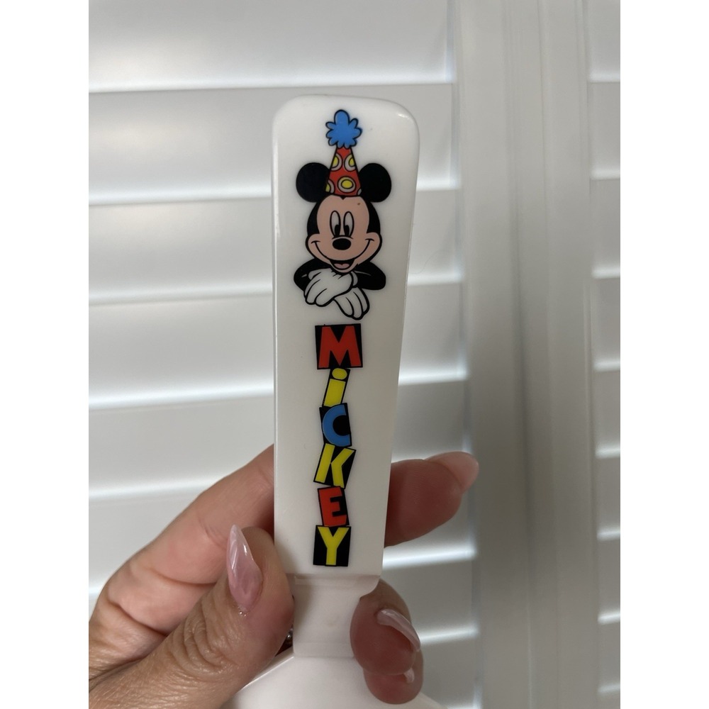 Disney Vintage Mickey Mouse Pie Server Spatula Plastic Melamine White Birthday - Picture 7 of 14